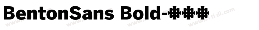 BentonSans Bold字体转换